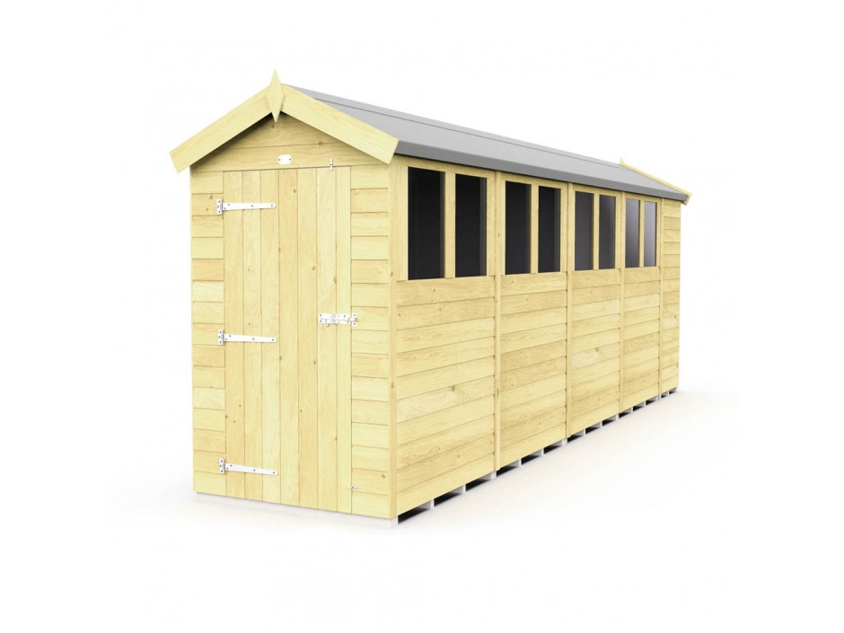 4ft x 18ft Apex Shed