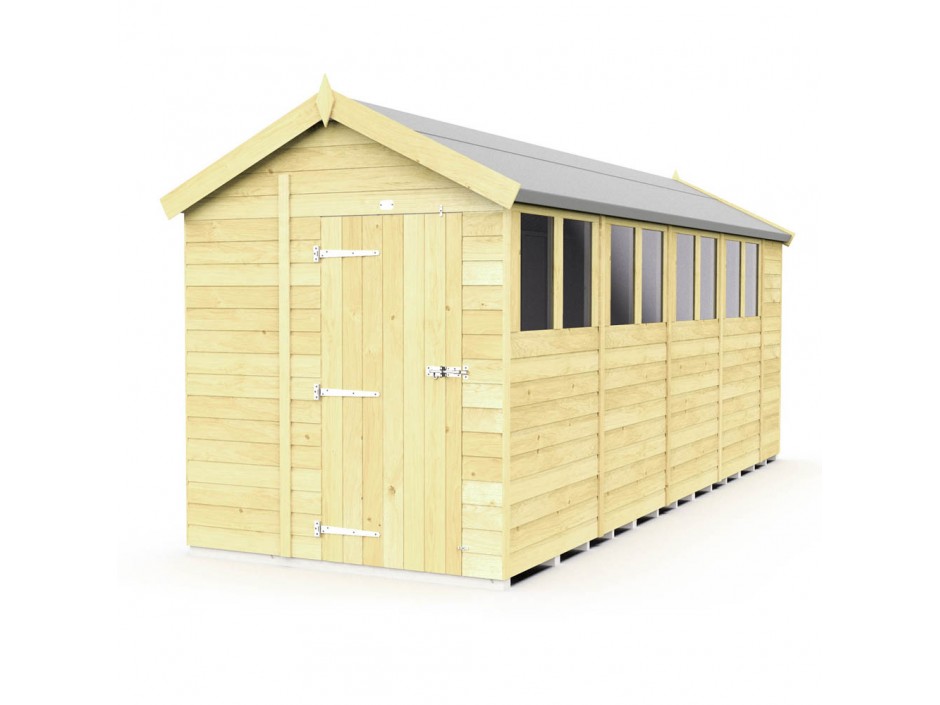 6ft x 18ft Apex Shed