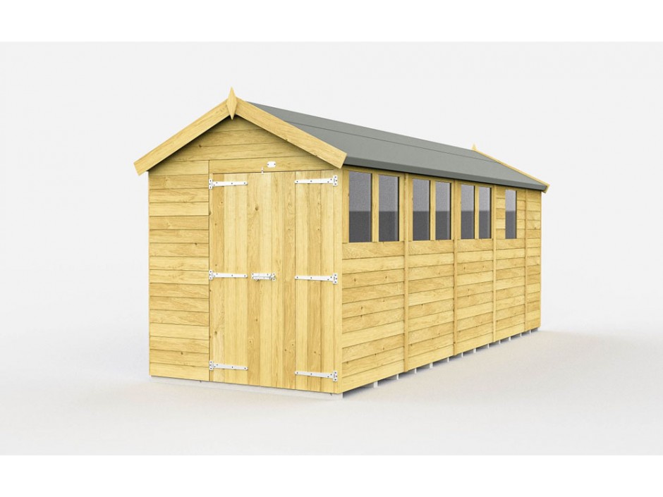 7ft x 17ft Apex Shed