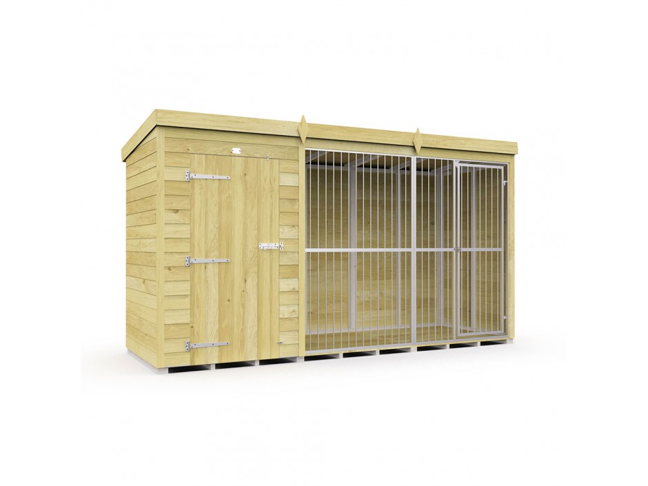 12ft X 4ft Dog Kennel and Run Full Height with Bars