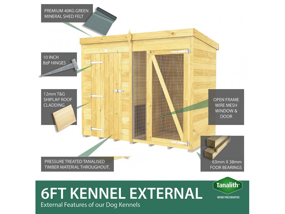 10ft X 4ft Dog Kennel and Run Full Height