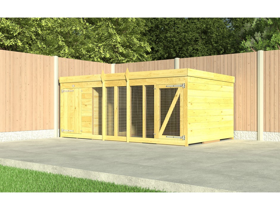 20ft x 4ft Dog Kennel and Run