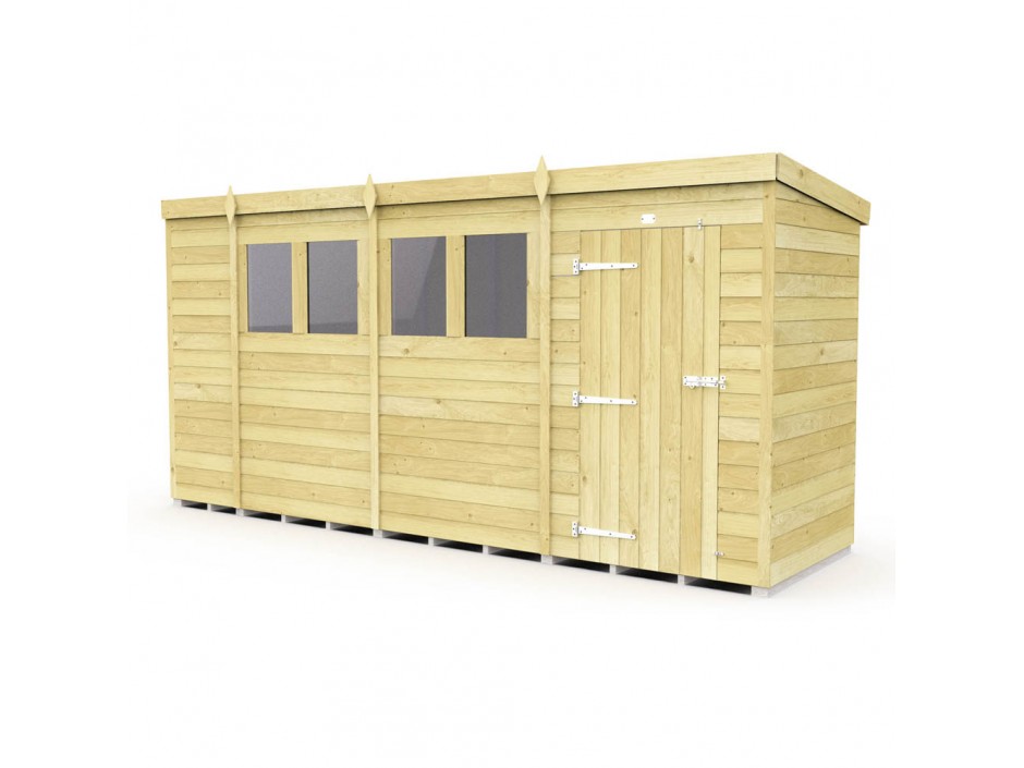14ft x 4ft Pent Shed