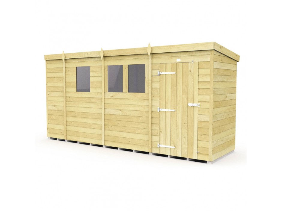 13ft x 4ft Pent Shed