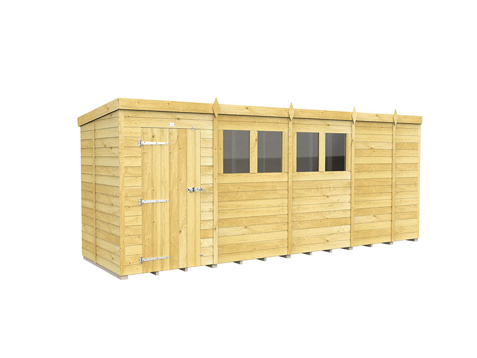 17ft x 5ft Pent Shed