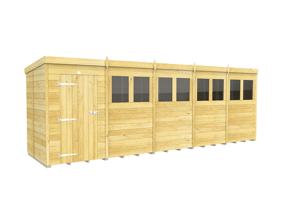 20ft x 5ft Pent Shed