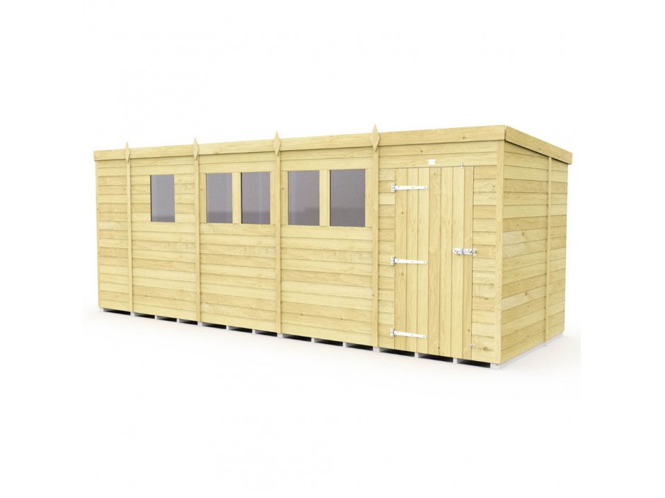 17ft x 6ft Pent Shed