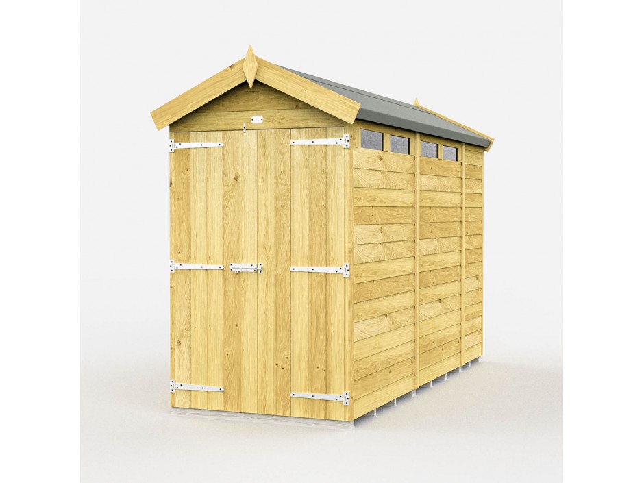 4ft x 10ft Apex Security Shed