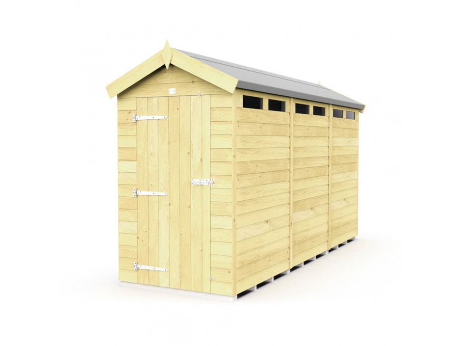 4ft x 12ft Apex Security Shed