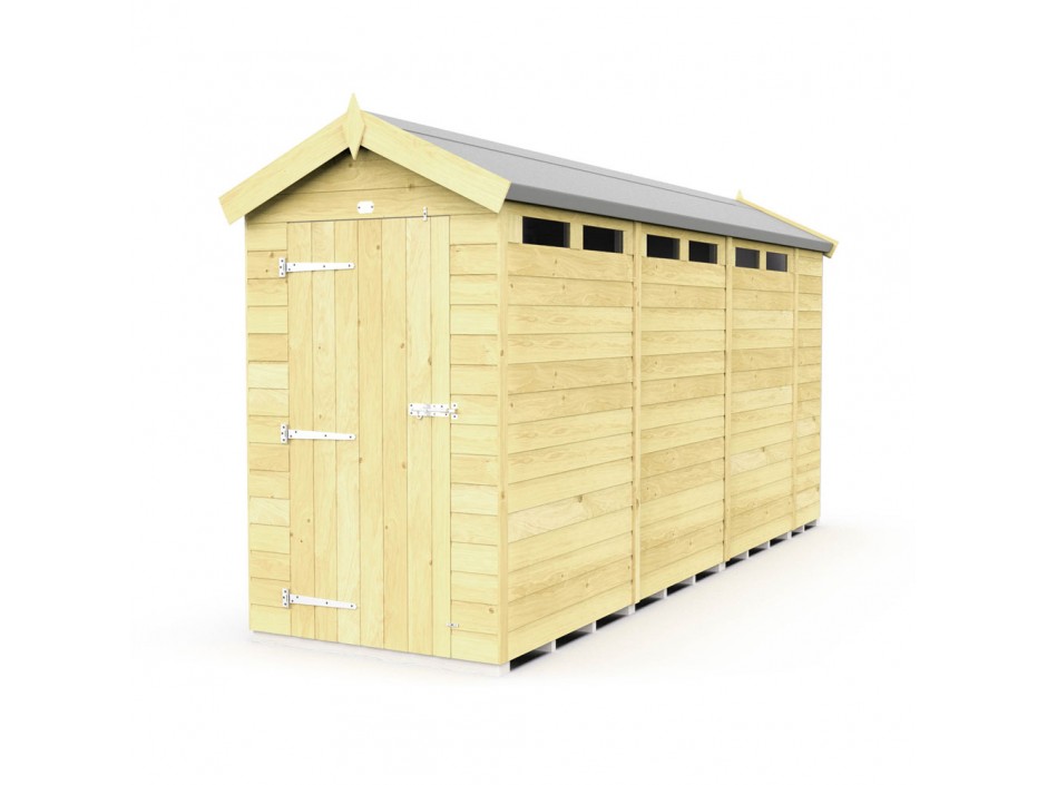 4ft x 15ft Apex Security Shed