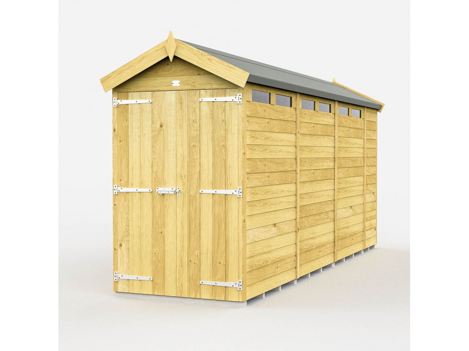 4ft x 15ft Apex Security Shed