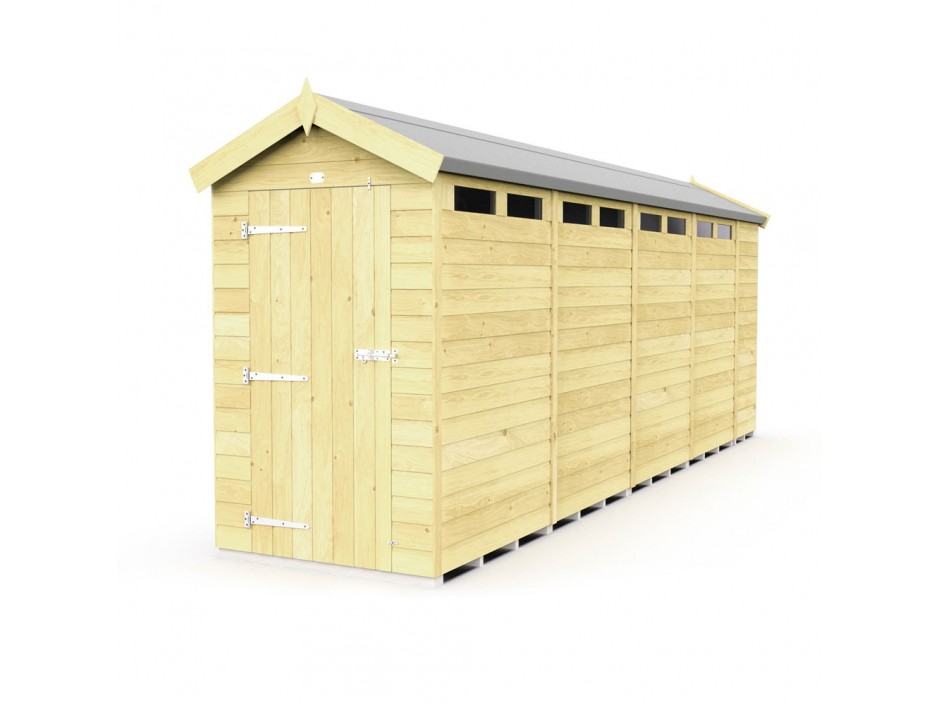 4ft x 18ft Apex Security Shed