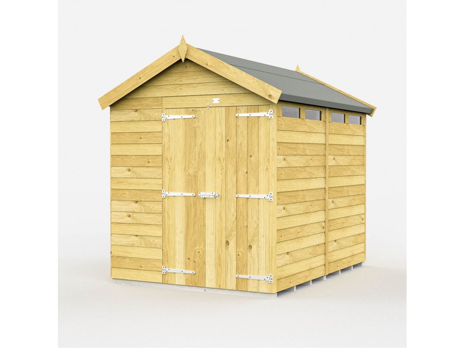 6ft x 8ft Apex Security Shed