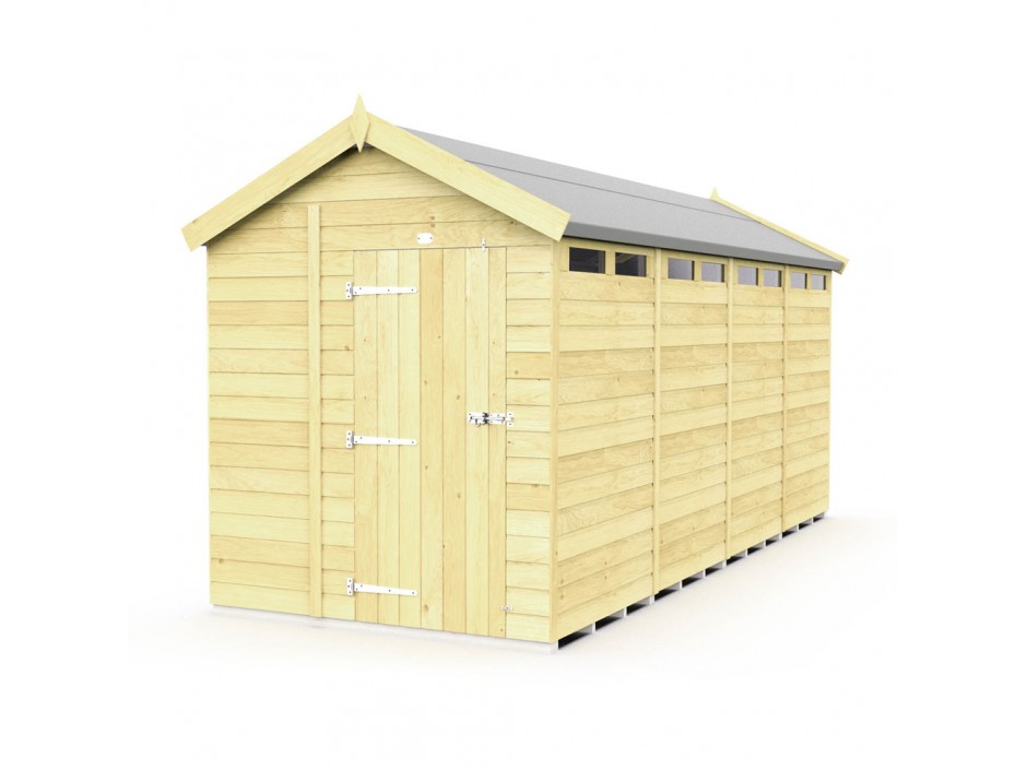 7ft x 16ft Apex Security Shed