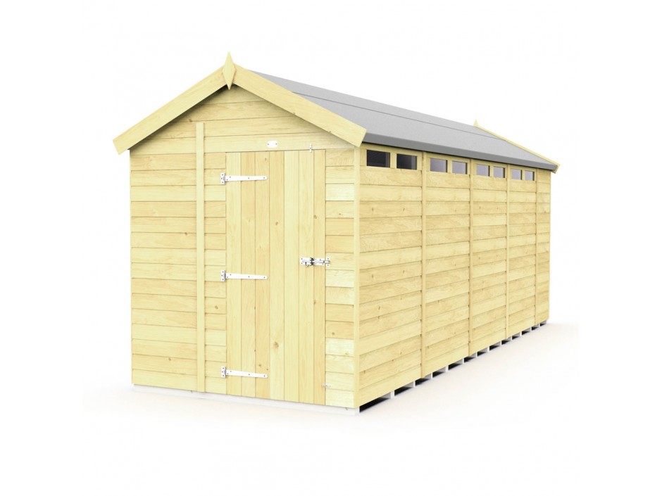 7ft x 18ft Apex Security Shed
