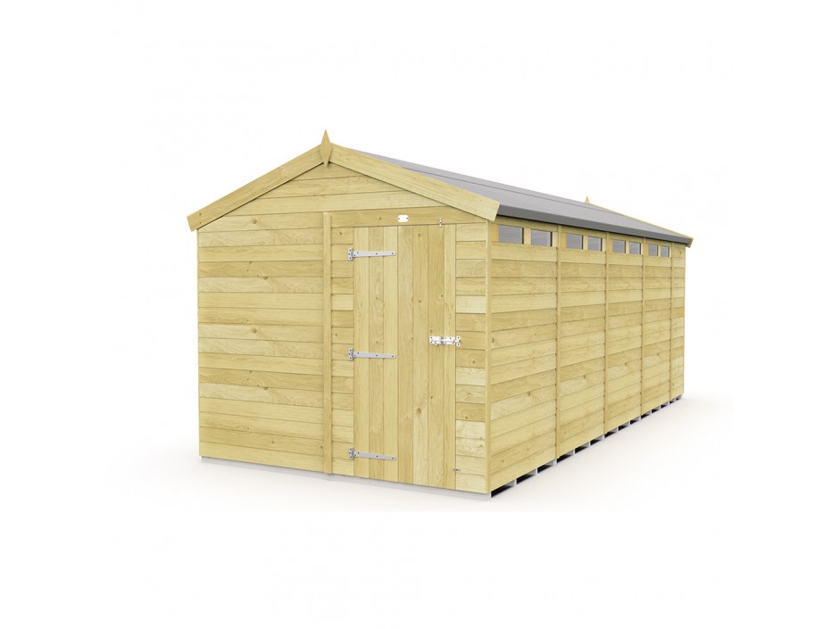 8ft x 19ft Apex Security Shed