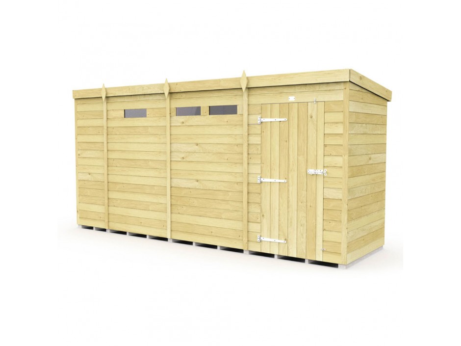 13ft x 4ft Pent Security Shed