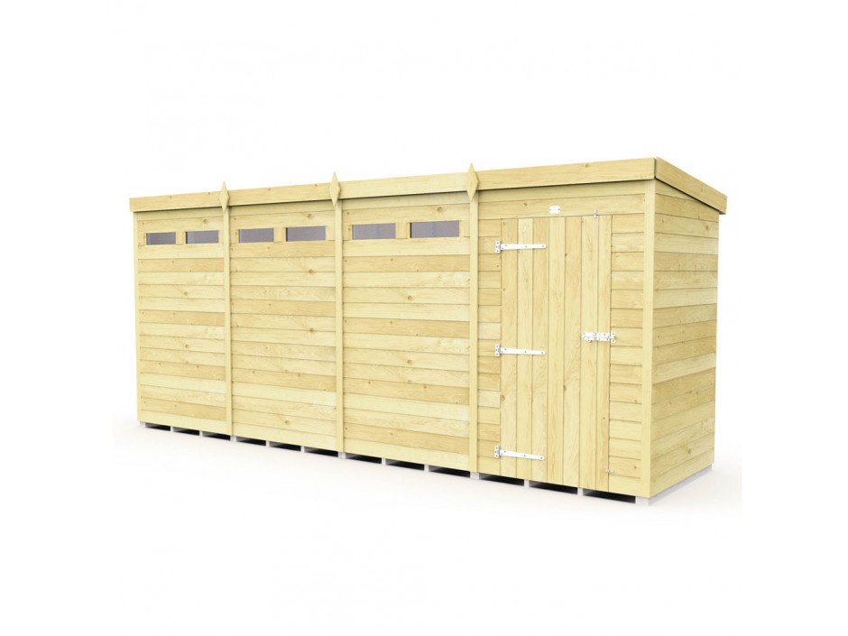 16ft x 4ft Pent Security Shed