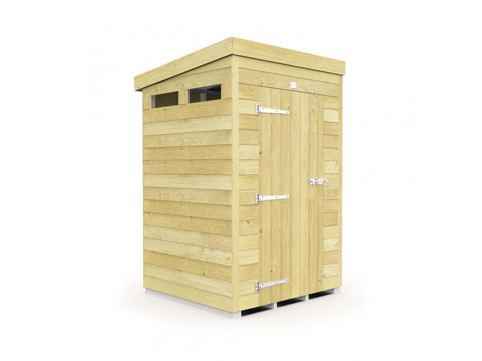 4ft x 4ft Pent Security Shed