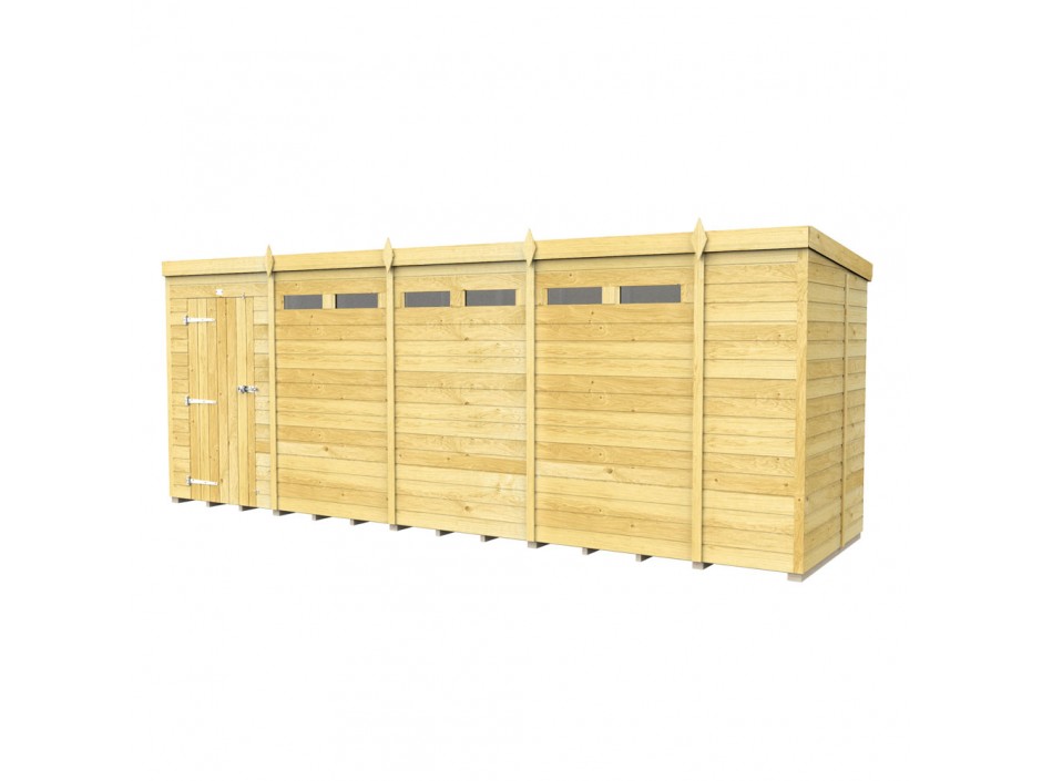 18ft x 5ft Pent Security Shed
