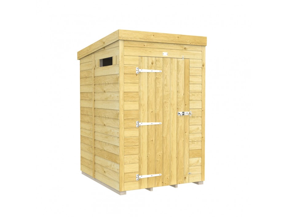4ft x 5ft Pent Security Shed