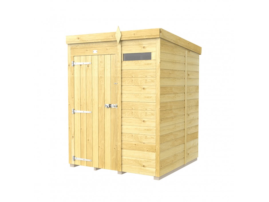 5ft x 5ft Pent Security Shed