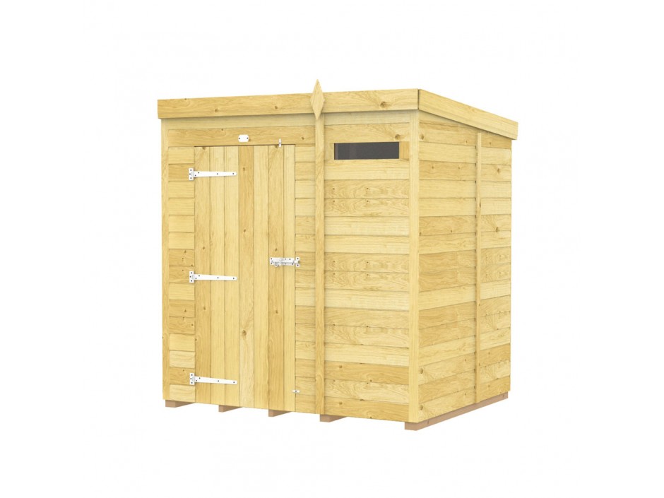 6ft x 5ft Pent Security Shed