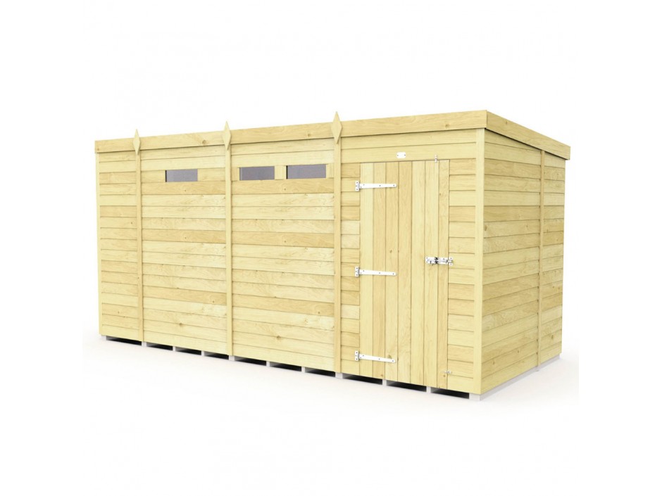 13ft x 6ft Pent Security Shed