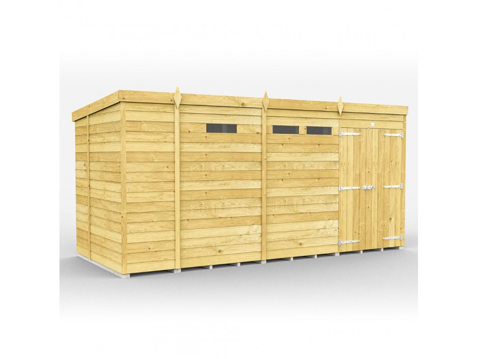 13ft x 6ft Pent Security Shed