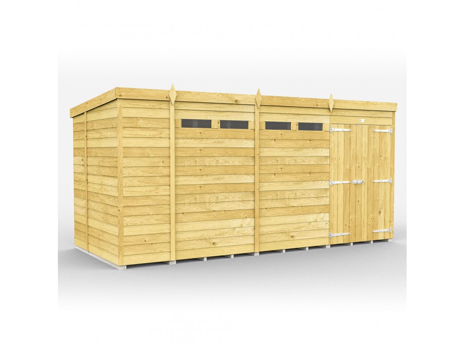 15ft x 6ft Pent Security Shed