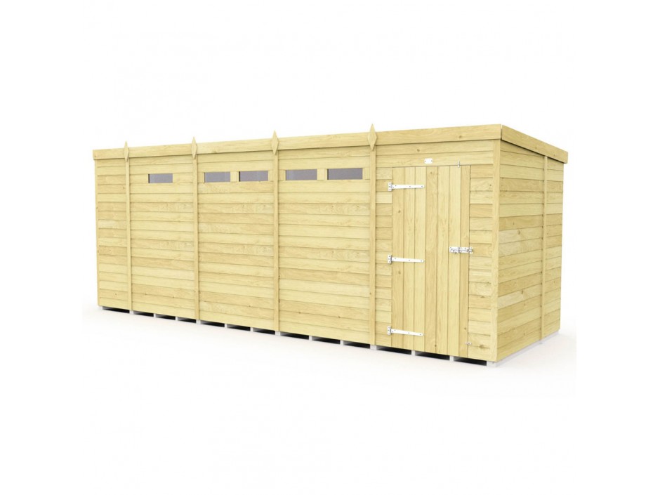 17ft x 6ft Pent Security Shed
