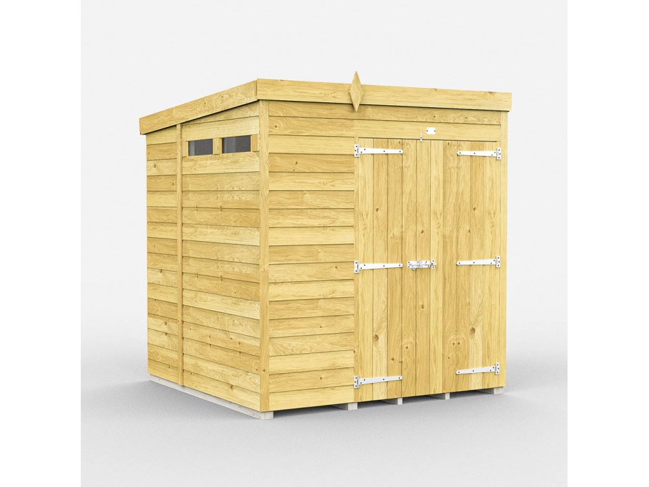 6ft x 6ft Pent Security Shed