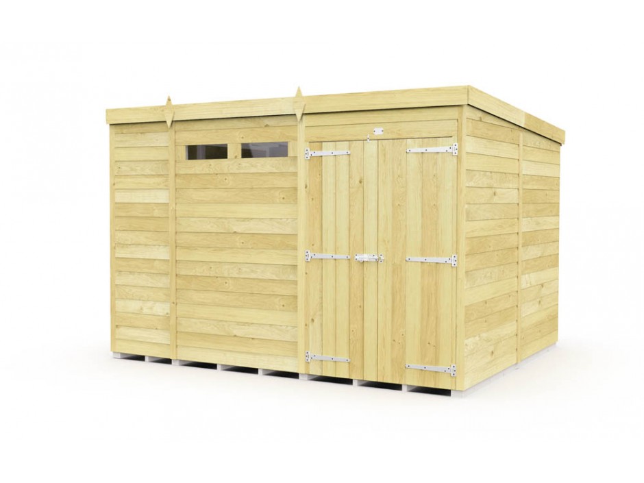 11ft x 8ft Pent Security Shed