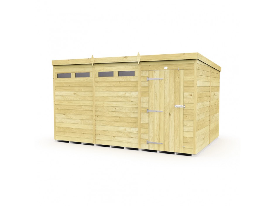 12ft x 8ft Pent Security Shed