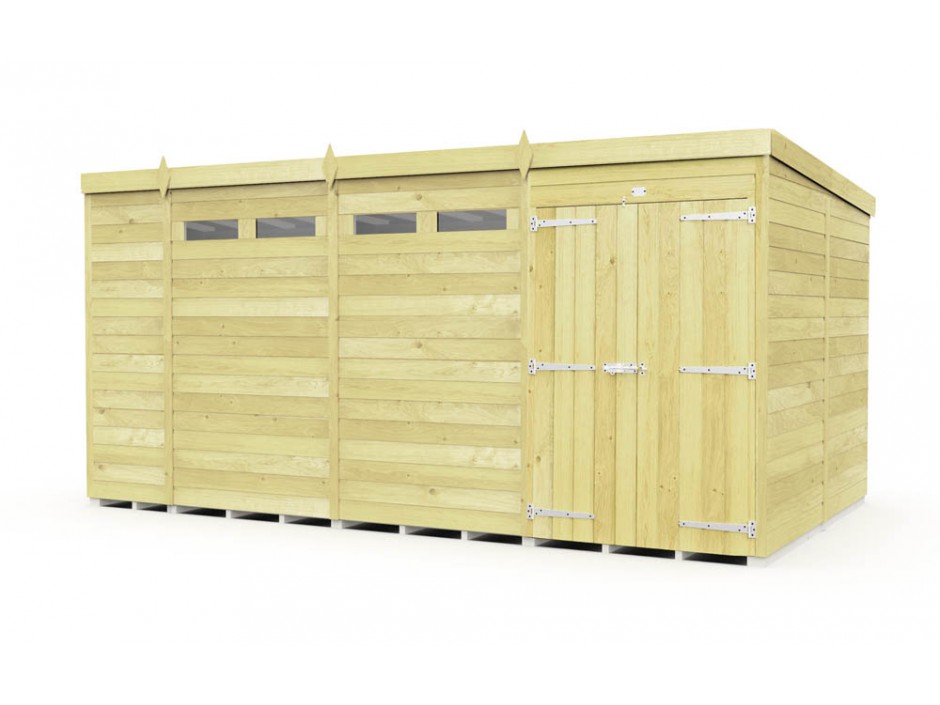 15ft x 8ft Pent Security Shed