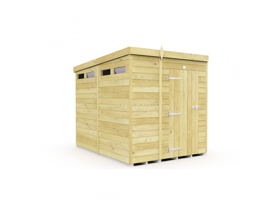 5ft x 8ft Pent Security Shed