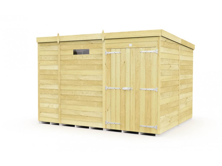 9ft x 8ft Pent Security Shed