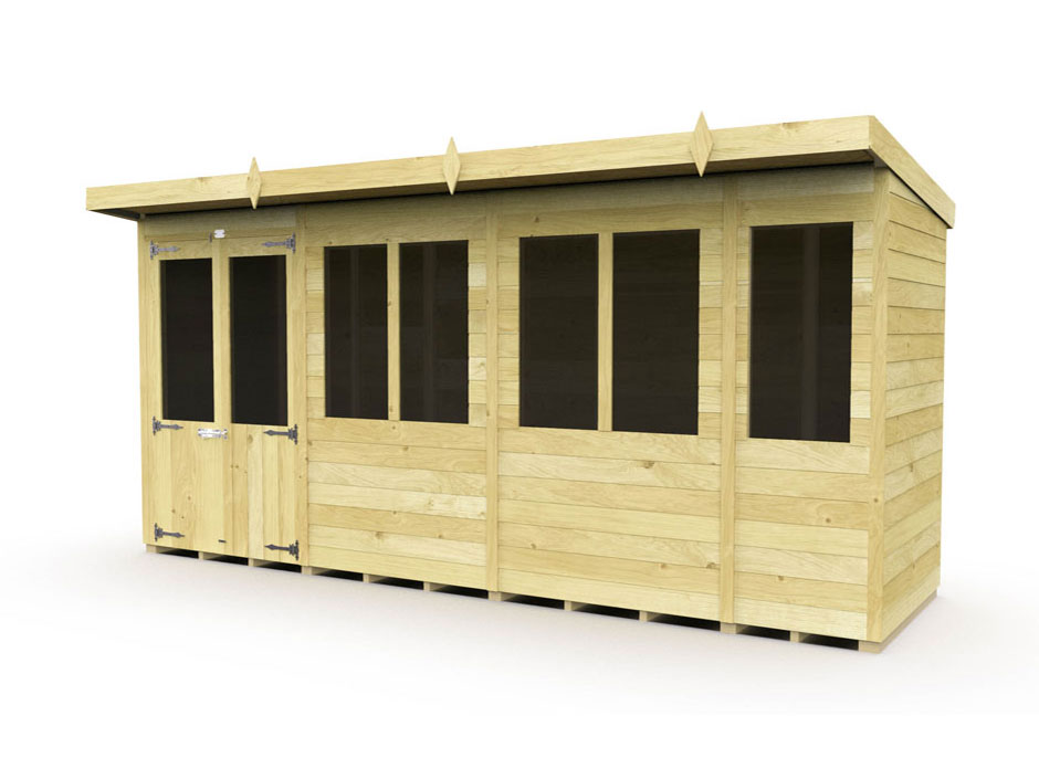 14ft x 4ft Pent Summer House