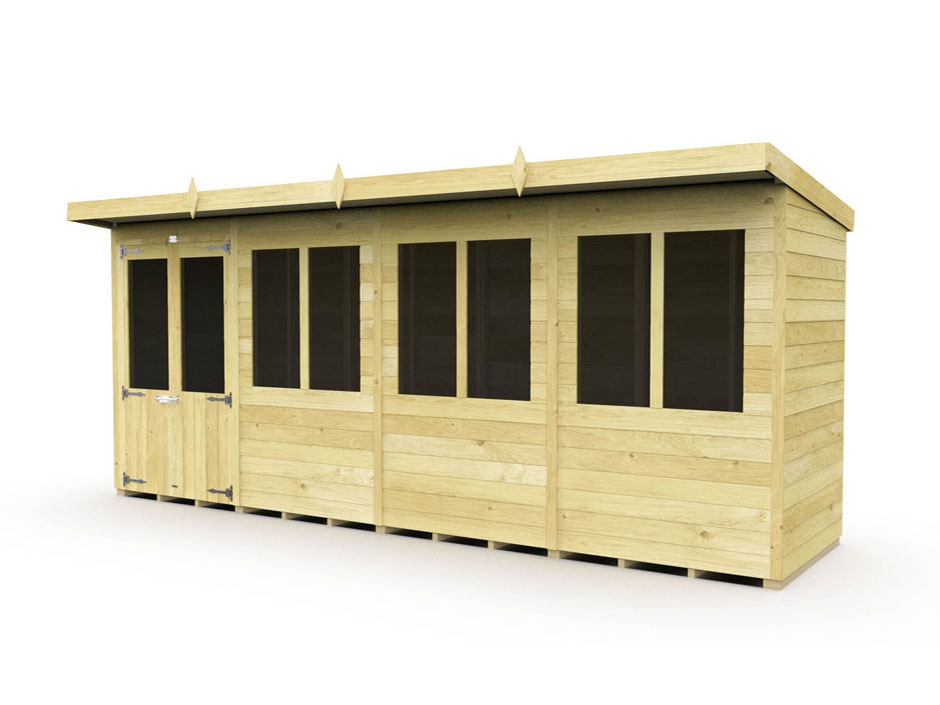 16ft x 4ft Pent Summer House