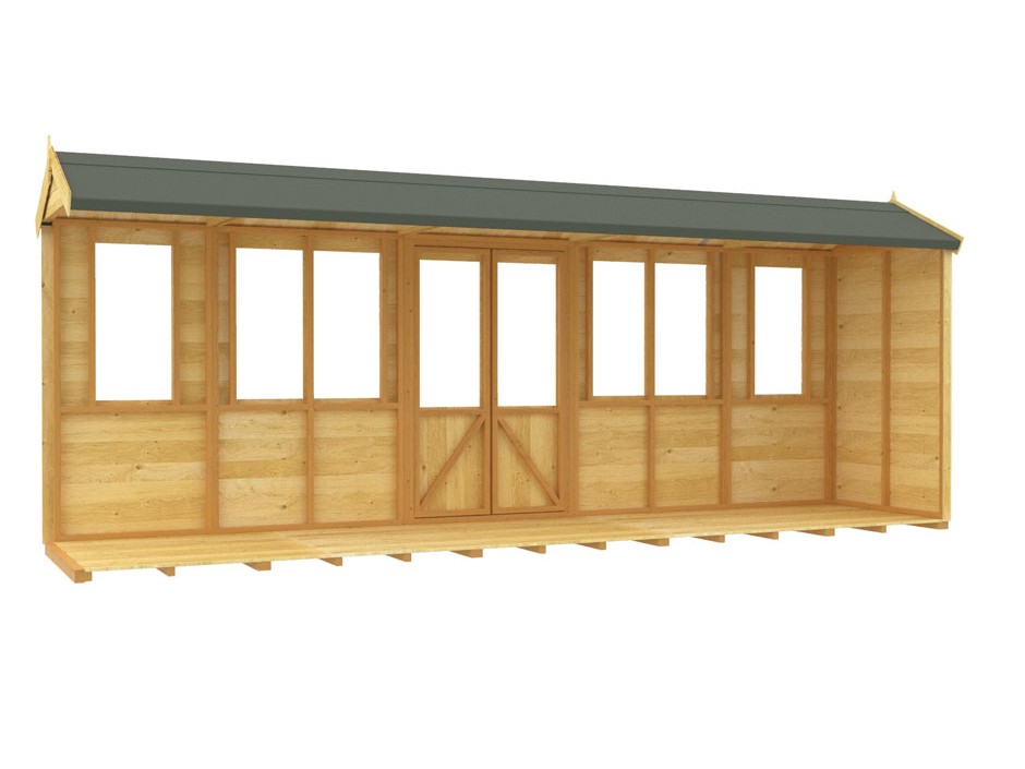 4ft x 18ft Apex Summer House