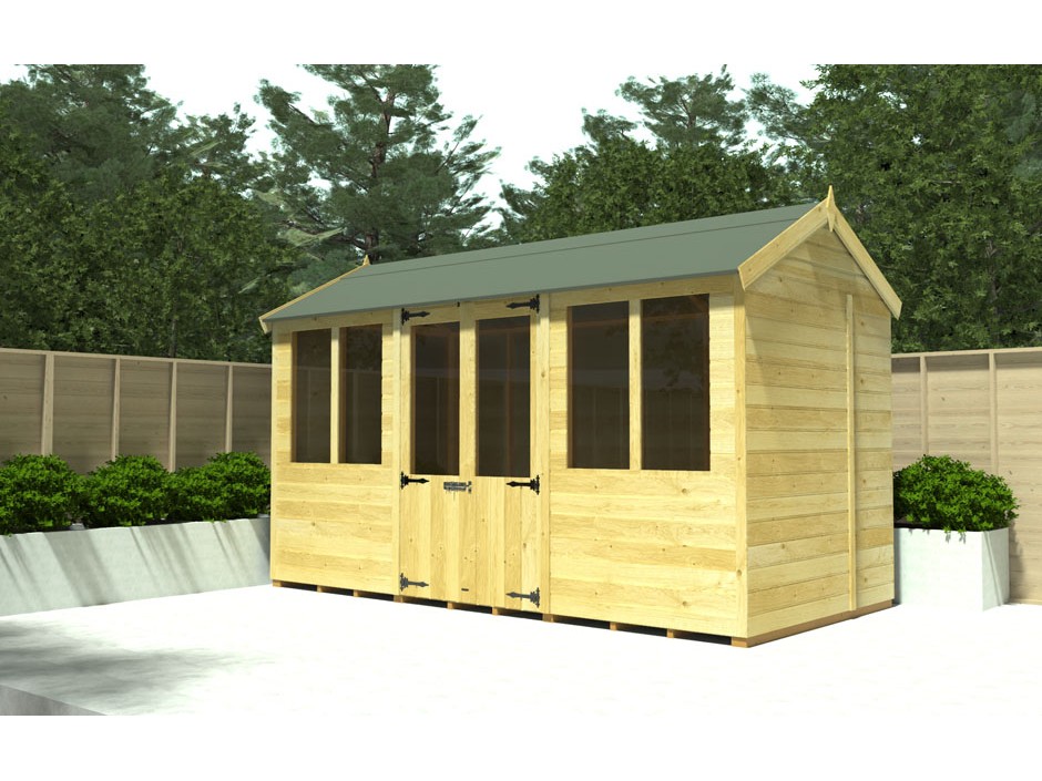 4ft x 16ft Apex Summer House