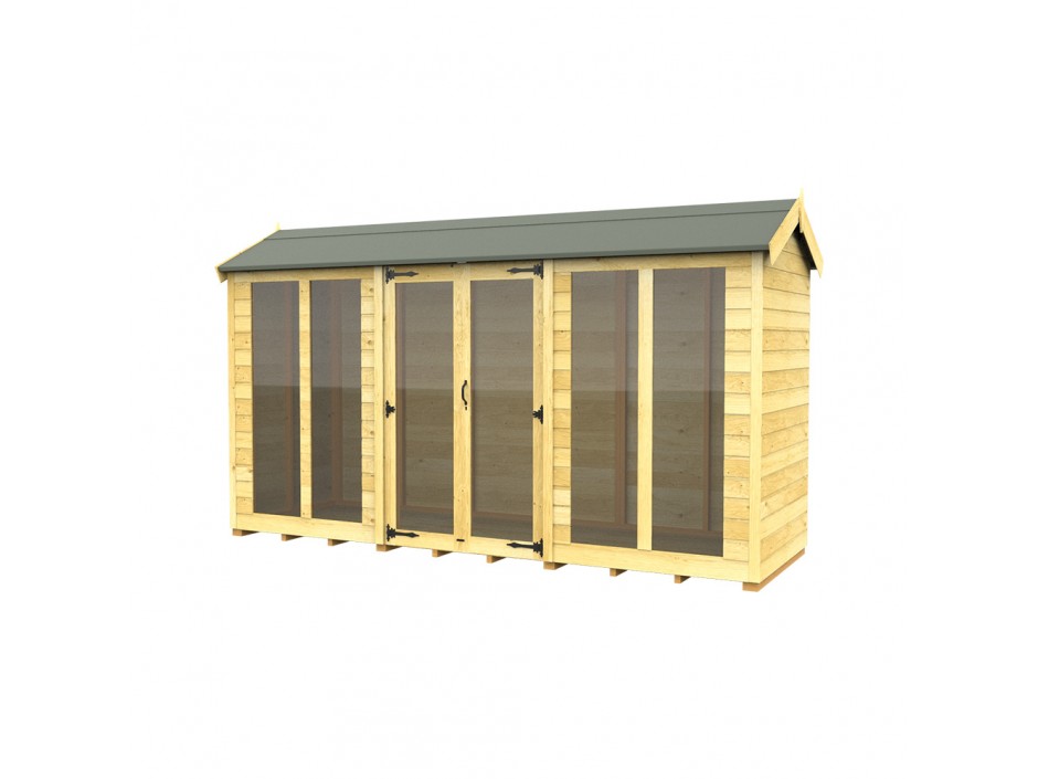 4ft x 12ft Apex Summer House (Full Height Window)