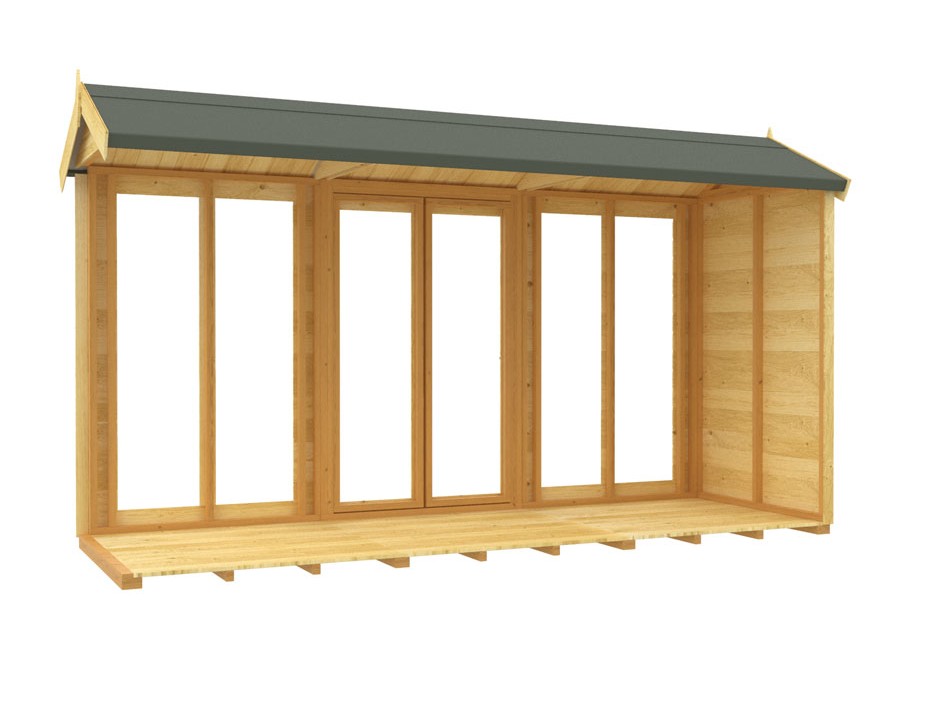 4ft x 12ft Apex Summer House (Full Height Window)