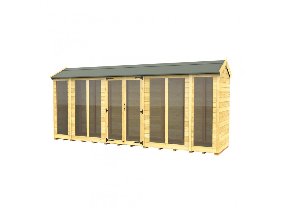 4ft x 16ft Apex Summer House (Full Height Window)