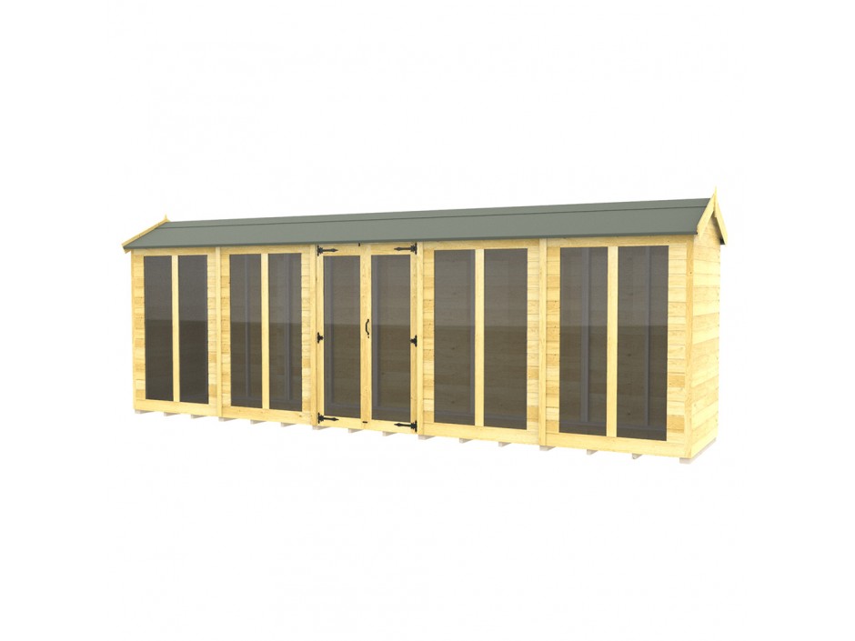 4ft x 20ft Apex Summer House (Full Height Window)