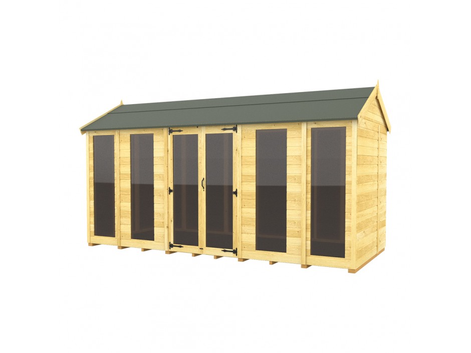 7ft x 14ft Apex Summer House (Full Height Window)