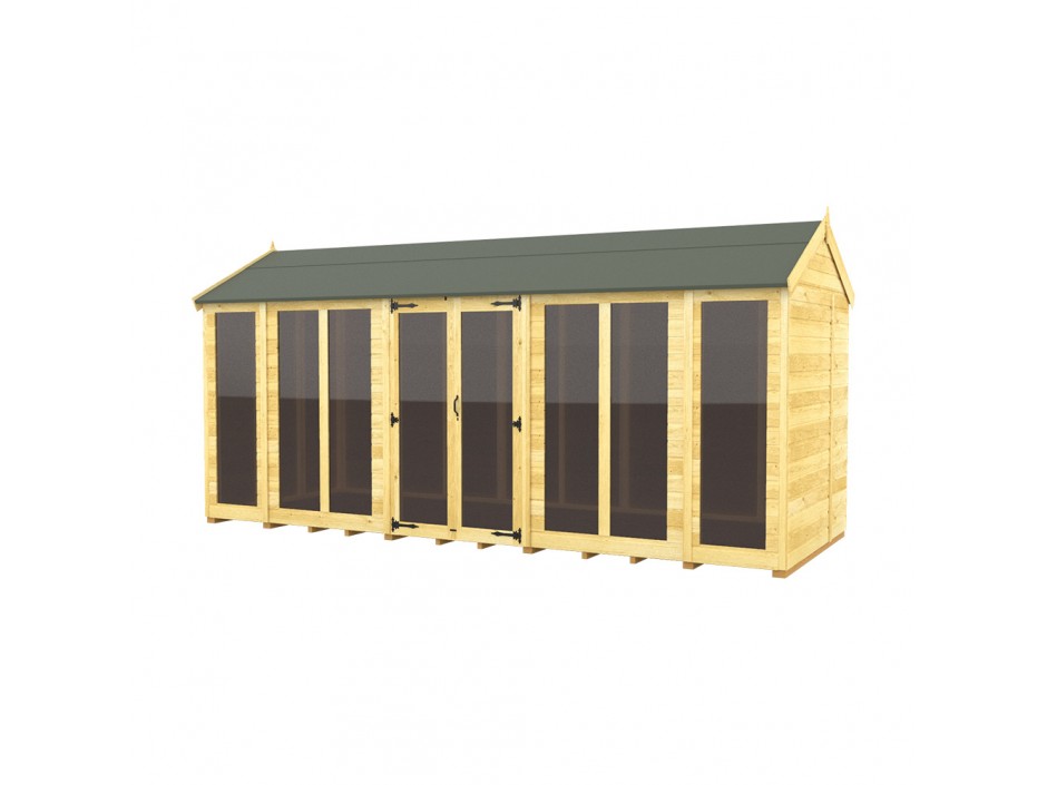 7ft x 16ft Apex Summer House (Full Height Window)