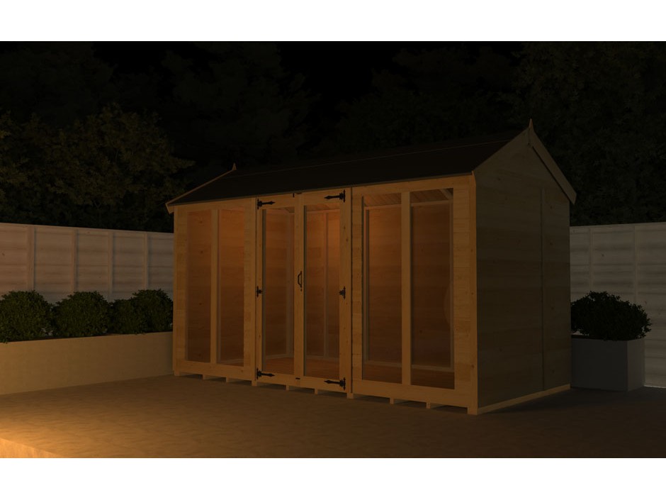 4ft x 18ft Apex Summer House (Full Height Window)