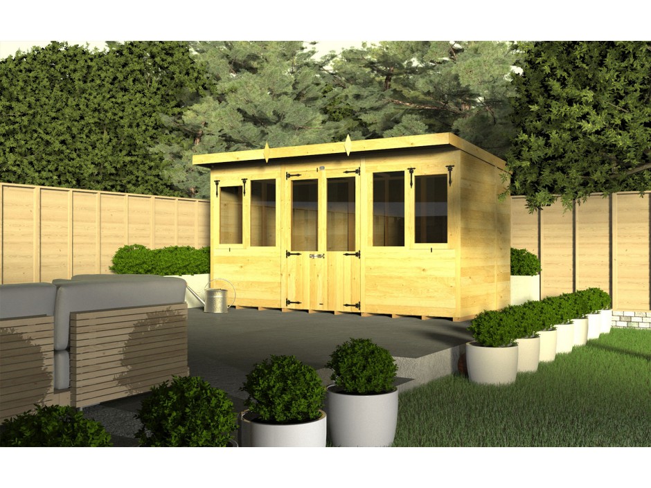 8ft x 5ft Pent Summer House