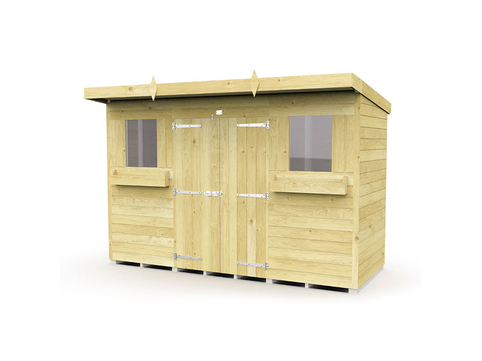 10ft x 4ft Pent Summer Shed